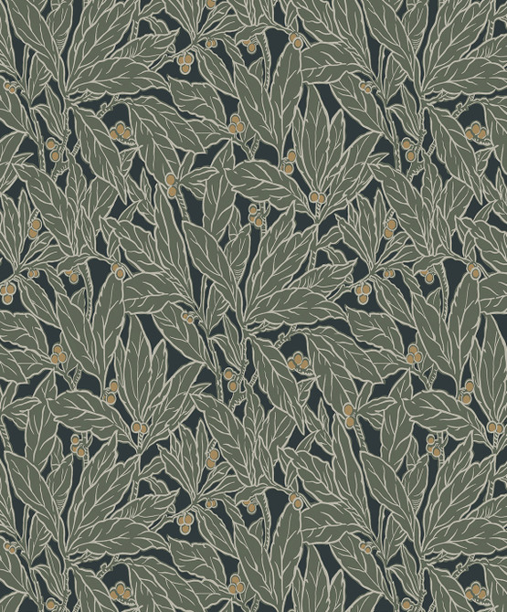 Leaf and Berry Rosemary by Seabrook Wallpaper Legacy Prints Netherlands 57.5 18" 20.9" - Fabric Carolina -
