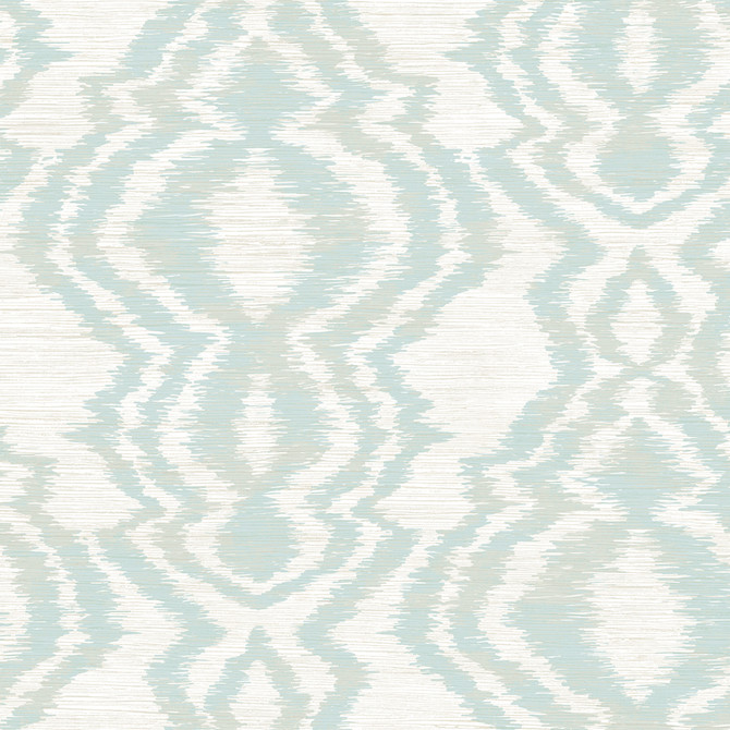 Moirella Seaglass by Seabrook Wallpaper West Boulevard Collection United States 60.75 27" 27" - Fabric Carolina -