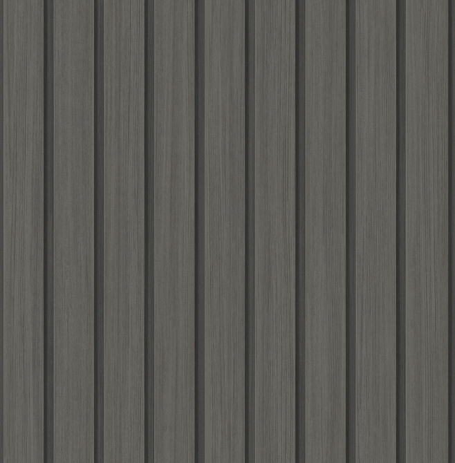 Faux Wooden Slats Charcoal by Seabrook Wallpaper Stacy Garcia Peel and Stick United States 30.75 0" 20.5" - Fabric Carolina -