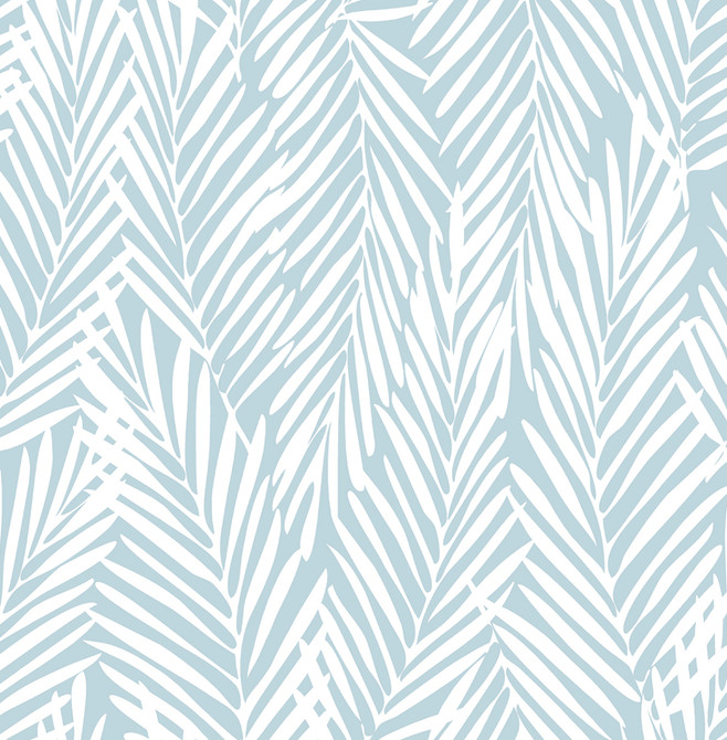 Mod Palm Blue Skies by Seabrook Wallpaper Stacy Garcia Peel and Stick United States 30.75 20.87" 20.5" - Fabric Carolina -