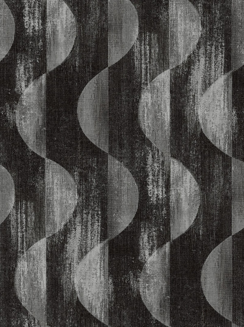 Half Circles Charcoal by Seabrook Wallpaper Stacy Garcia Peel and Stick United States 30.75 27.8" 20.5" - Fabric Carolina -