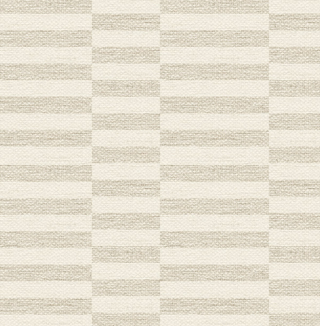 Faux Woven Stripe Natural by Seabrook Wallpaper Stacy Garcia Peel and Stick United States 17.08 10.43" 20.5" - Fabric Carolina -