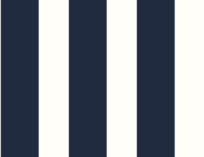 Designer Stripe Midnight Blue & White by Seabrook Wallpaper Lillian August Peel and Stick United States 40.5 0" 27" - Fabric Carolina -