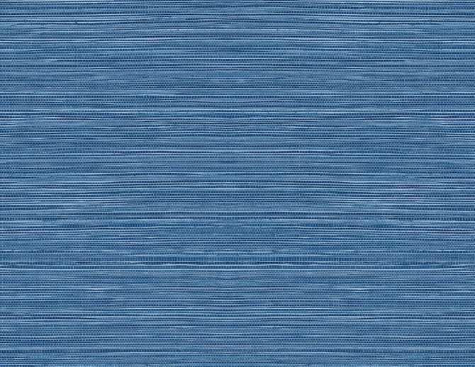 Luxe Sisal Coastal Blue by Seabrook Wallpaper Lillian August Peel and Stick United States 40.5 0" 27" - Fabric Carolina -