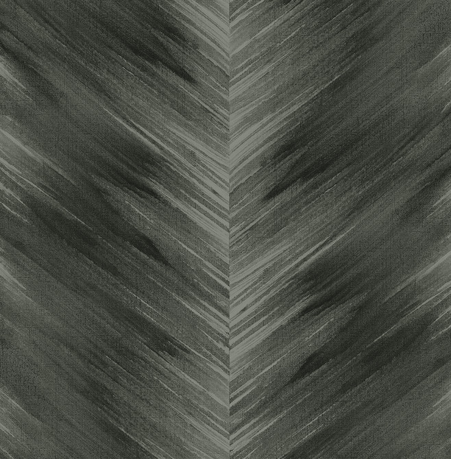 Washed Chevron Charcoal by Seabrook Wallpaper Harry & Grace Peel and Stick United States 30.75 20.87" 20.5" - Fabric Carolina -