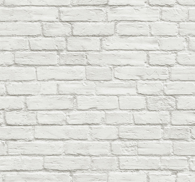 Vintage White Brick Off-White by Seabrook Wallpaper NextWall Peel & Stick United States 30.75 25.2" 20.5" - Fabric Carolina -