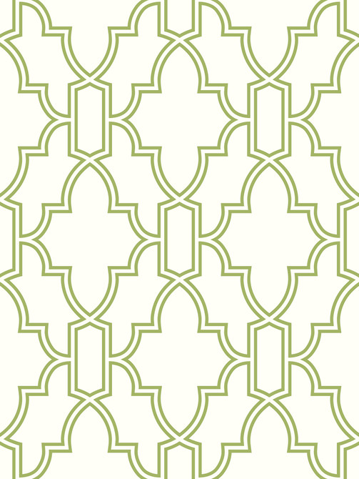 Green and White Tile Trellis Green & White by Seabrook Wallpaper NextWall Peel & Stick United States 30.75 18" 20.5" - Fabric Carolina -
