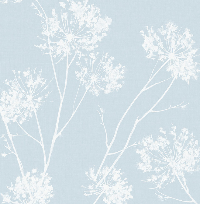 One O'Clocks Light Blue by Seabrook Wallpaper NextWall Peel & Stick United States 30.75 20.87" 20.5" - Fabric Carolina -