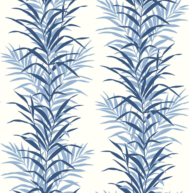 Leaf Stripe Carolina Blue by Seabrook Wallpaper NextWall Peel & Stick United States 30.75 20.87" 20.5" - Fabric Carolina -