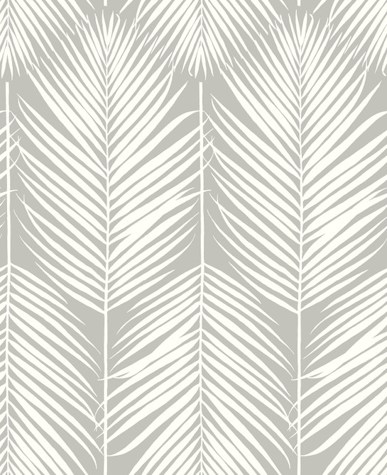 Palm Silhouette Harbor Gray by Seabrook Wallpaper NextWall Peel & Stick United States 30.75 25.2" 20.5" - Fabric Carolina -