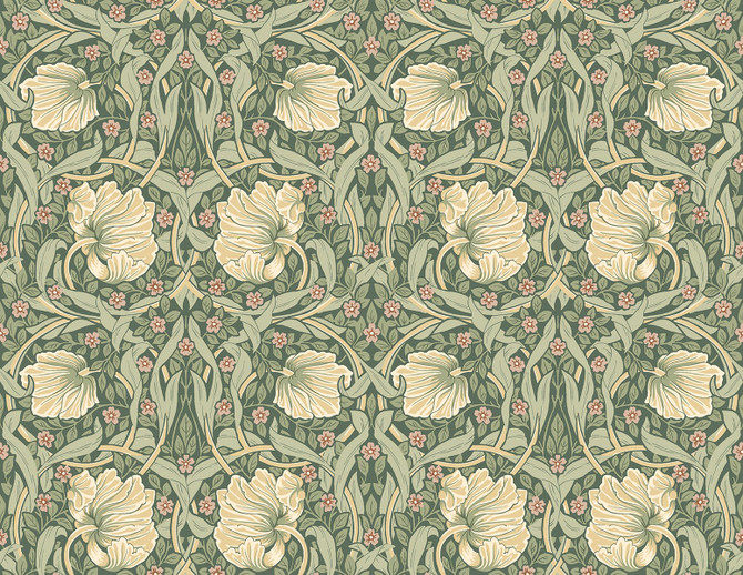 Pimpernel Floral Gardenia & Sage by Seabrook Wallpaper NextWall Peel & Stick United States 40.5 10.43" 27" - Fabric Carolina -