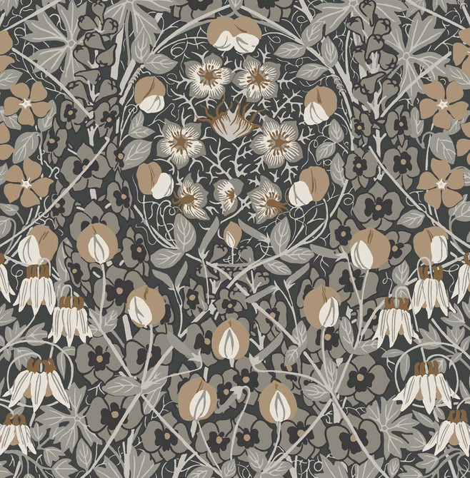Tulip Garden Wrought Iron & Chamois by Seabrook Wallpaper NextWall Peel & Stick United States 30.75 20.87" 20.5" - Fabric Carolina -