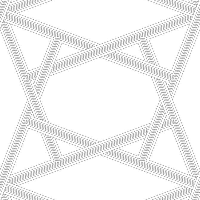Crossroads Geo Metallic Silver by Seabrook Wallpaper NextWall Peel & Stick United States 31.35 18" 20.9" - Fabric Carolina -