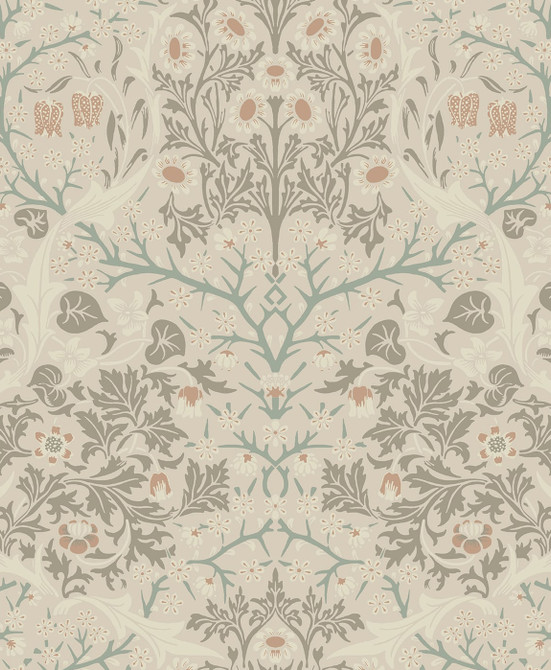 Victorian Garden Lunar Rock & Clay by Seabrook Wallpaper NextWall Peel & Stick United States 31.35 25.2" 20.9" - Fabric Carolina -