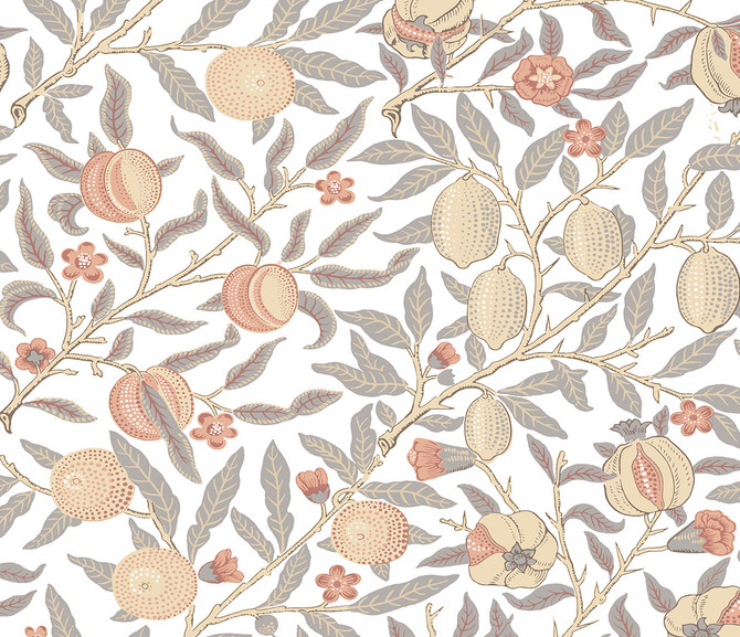 Pomegranate Daydream Grey & Melon by Seabrook Wallpaper NextWall Peel & Stick United States 31.35 18" 20.9" - Fabric Carolina -