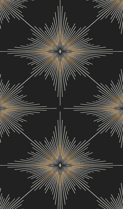 Stellar Geo Ebony by Seabrook Wallpaper NextWall Peel & Stick Netherlands 31.35 18" 20.9" - Fabric Carolina -