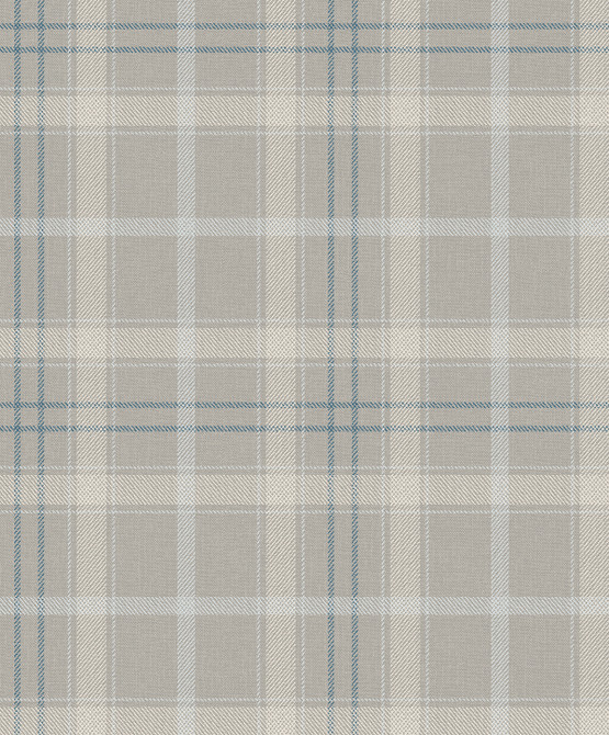 Tailor Plaid Argos Grey & Blue by Seabrook Wallpaper NextWall Peel & Stick Netherlands 31.35 12.6" 20.9" - Fabric Carolina -