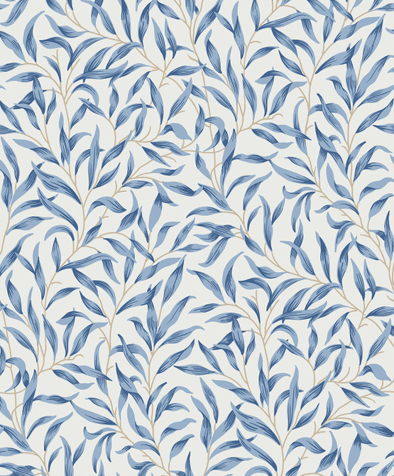 Willow Trail Blue Lake by Seabrook Wallpaper NextWall Peel & Stick Netherlands 31.35 25.2" 20.9" - Fabric Carolina -