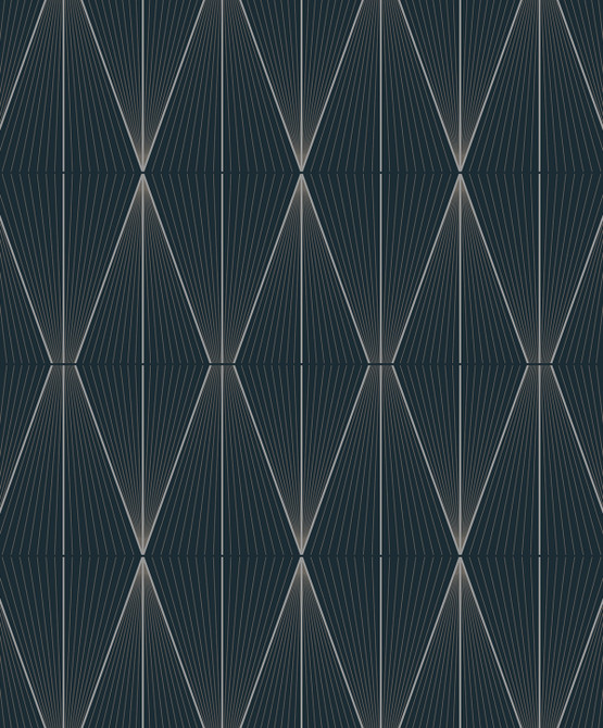 Geo Diamond Blue Denim & Pewter by Seabrook Wallpaper NextWall Peel & Stick Netherlands 31.35 12.6" 20.9" - Fabric Carolina -