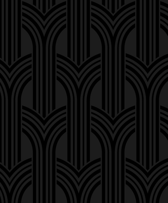 Geometric Arches Onyx by Seabrook Wallpaper NextWall Peel & Stick Netherlands 31.35 6.3" 20.9" - Fabric Carolina -