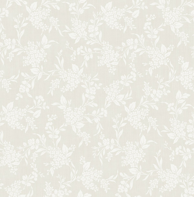 Tonal Floral Neutral by Seabrook Wallpaper NextWall Peel & Stick United States 30.75 20.87" 20.5" - Fabric Carolina -