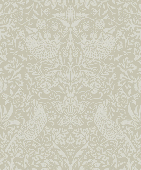 Tonal Bird Garden Prepasted Neutral by Seabrook Wallpaper Etten Prepasted Wallcoverings Netherlands 57 25.2" 20.9" - Fabric Carolina -