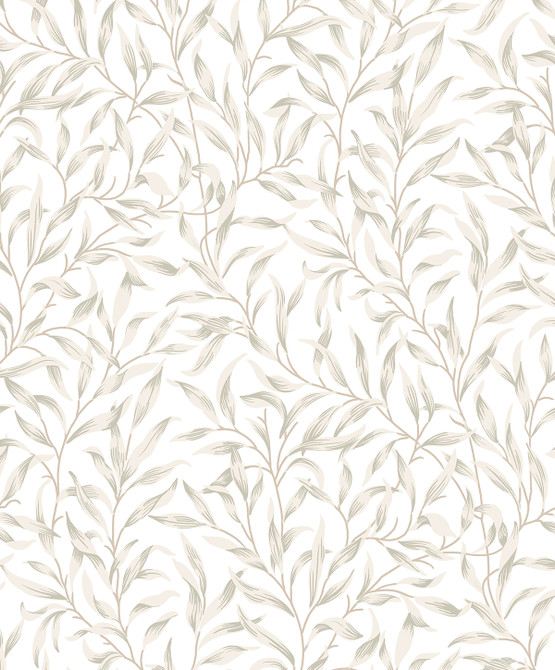 Willow Trail Prepasted Neutral by Seabrook Wallpaper Etten Prepasted Wallcoverings Netherlands 57 25.2" 20.9" - Fabric Carolina -