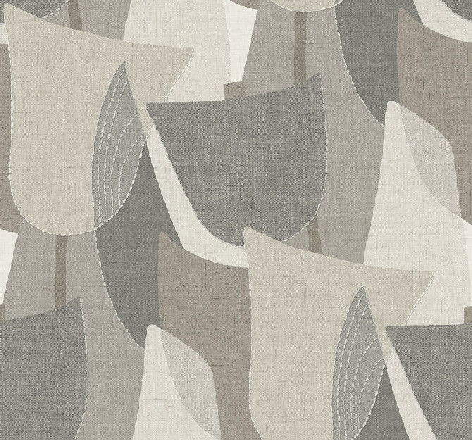 Mosley Tulips Frost by Seabrook Wallpaper Fibers and Threads United States 60.75 25.2" 27" - Fabric Carolina -