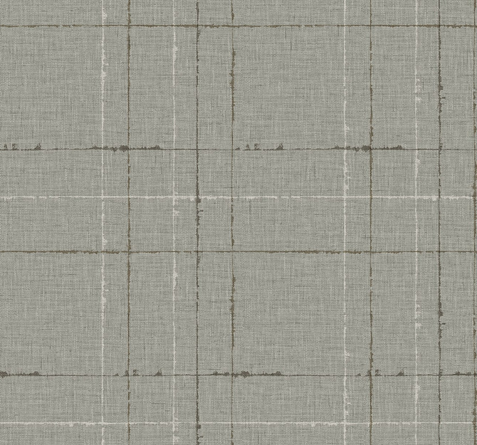 Gorton Plaid Ash by Seabrook Wallpaper Fibers and Threads United States 60.75 12.6" 27" - Fabric Carolina -