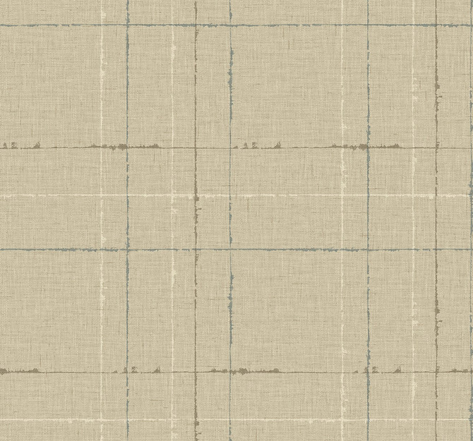 Gorton Plaid Hazel by Seabrook Wallpaper Fibers and Threads United States 60.75 12.6" 27" - Fabric Carolina -