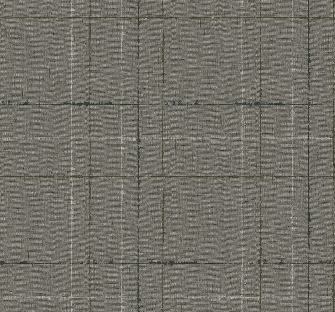 Gorton Plaid Mocha by Seabrook Wallpaper Fibers and Threads United States 60.75 12.6" 27" - Fabric Carolina -