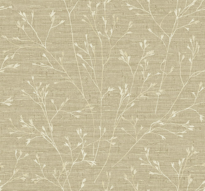 Withington Branch Sugar by Seabrook Wallpaper Fibers and Threads United States 60.75 25.2" 27" - Fabric Carolina -