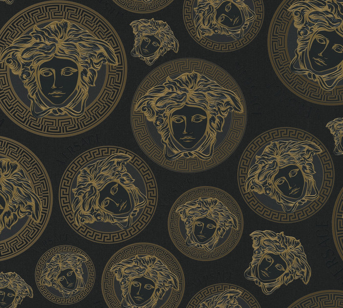 Monarch Onyx by Seabrook Wallpaper Versace Volume 5 Germany 75.3 25.2" 27.5" - Fabric Carolina -