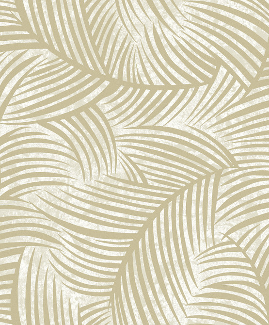 Zephyra Palms Golden Glitz with Glass Beads by Seabrook Wallpaper Neutral Elements Netherlands 57.5 25.2" 20.9" - Fabric Carolina -