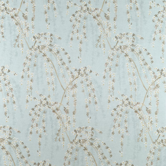 Weeping Blossom Blue F924456 by Thibaut Fabric Thibaut Fabric Weeping Blossom Blue F924456Fabric YUTORI FABRIC BOOK 100% Cotton UNITED KINGDOM </p><p>Repeat: H: 27, V: 63 54 - Fabric Carolina -