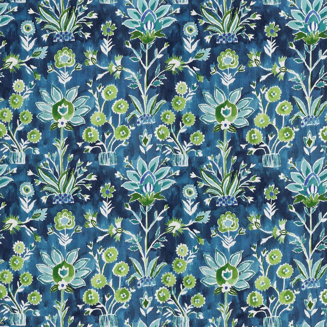 Lilia Print Navy F711115 by Thibaut Fabric Thibaut Fabric Lilia Print Navy F711115Fabric ACADIA 100% Recycled Polyester (UV) ITALY </p><p>Repeat: H: 26.5, V: 26.5 53.5 - Fabric Carolina -