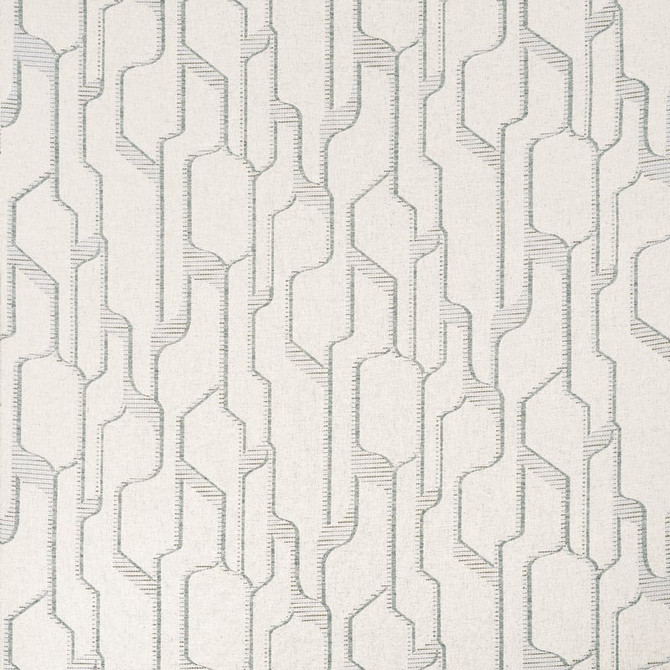 Metro Celadon W724487 by Thibaut Fabric Thibaut Fabric Metro Celadon W724487Fabric YUTORI FABRIC BOOK 31% Viscose, 22% Linen, 19% Modal, 17% Polyester, 11% Cotton ITALY </p><p>Repeat: H: 27.75, V: 32.5 54 - Fabric Carolina -