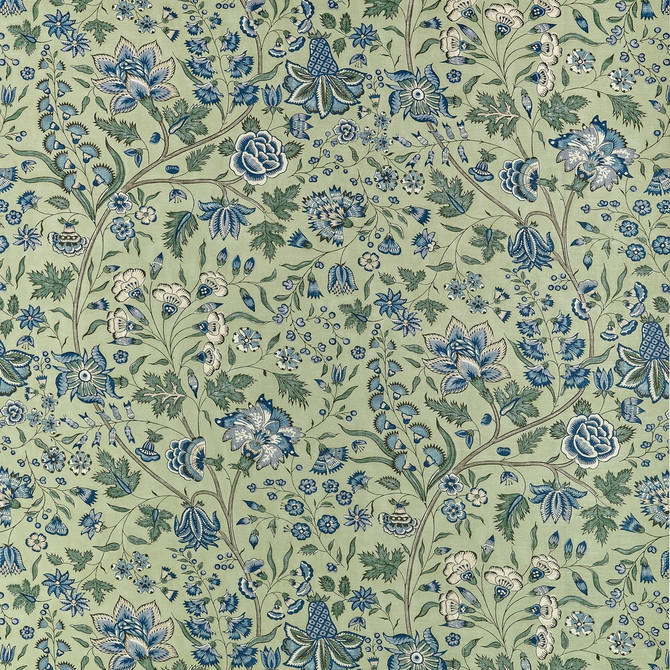Francois Green and Blue by Anna French Fabric Anna French Fabric Francois Green and BlueFabric CLERMONT FABRIC BOOK 60% Linen, 30% Cotton, 10% Nylon UNITED KINGDOM </p><p>Repeat: H: 54, V: 45.5 54  - Fabric Carolina -