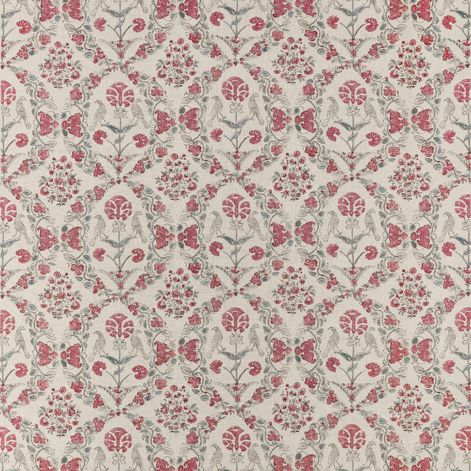 Paloma Red by Anna French Fabric Anna French Fabric Paloma RedFabric CLERMONT FABRIC BOOK 100% Linen UNITED STATES </p><p>Repeat: H: 26.5, V: 26 54  - Fabric Carolina -