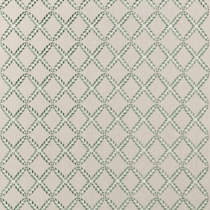 Halifax Embroidery Green by Anna French Fabric Anna French Fabric Halifax Embroidery GreenFabric CLERMONT FABRIC BOOK 60% Lin, 20% Cot, 20% Visc INDIA </p><p>Repeat: H: 6.5, V: 7.5 51  - Fabric Carolina -