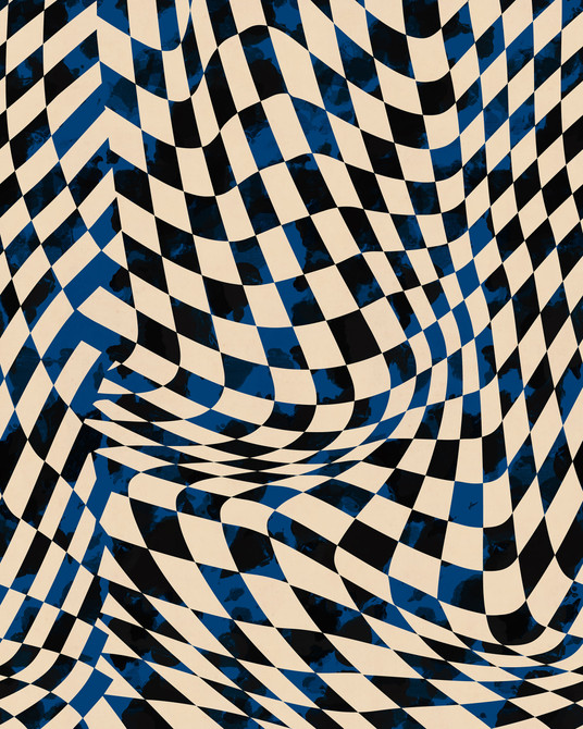 SPONTANEITY Blue Wallpaper (WP30251) by Mind The Gap | WP30251 | JAZZ LIVE | 1 roll x 52 x 1000 cm / 20.5 x 393.7in | 0.52m / 20.5in | 1000 cm / 393.7in | 5.20sqm / 55.9sq ft | 150cm / 59in | Black, Blue, Beige | Non-woven Satin | Paste the wall | 1 roll in a box | Fabric Carolina | https://www.fabriccarolina.com/