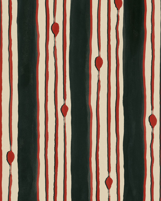 MINUANO Charcoal Wallpaper (WP30236) by Mind The Gap | WP30236 | JAZZ LIVE | 1 roll x 52 x 1000 cm / 20.5 x 393.7in | 0.52m / 20.5in | 1000 cm / 393.7in | 5.20sqm / 55.9sq ft | 100cm / 39.3in | Beige, Red, Charcoal | Non-woven Satin | Paste the wall | 1 roll in a box | Fabric Carolina | https://www.fabriccarolina.com/