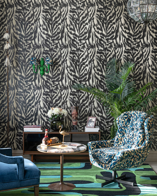 ZEBRATO Beige Wallpaper (WP30209) by Mind The Gap | WP30209 | LA DOLCE VITA | 1 roll x 52 x 1000 cm / 20.5 x 393.7in | 0.52m / 20.5in | 10m / 393.7in | 5.20sqm / 55.9sq ft | 80cm / 31.4in | Black, Beige, Brown | Non-woven Satin | Paste the wall | 1-roll in a box | Fabric Carolina | https://www.fabriccarolina.com/