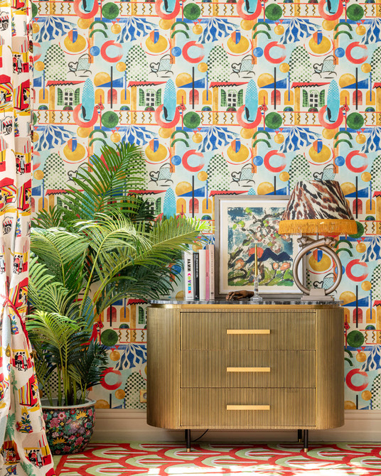 VERANDA Anthracite Wallpaper (WP20859) by Mind The Gap | WP20859 | LA DOLCE VITA | 1 roll x 52x900 cm / 20.47x354.33in | 0.52m / 20.5in | 9m / 354in | 4.68sqm / 50sq ft | 70cm / 27.5in | Black, White, Green, Orange, Red, Indigo, Ochre | Non-woven Textured | Paste the wall | 1-roll in a box | Fabric Carolina | https://www.fabriccarolina.com/