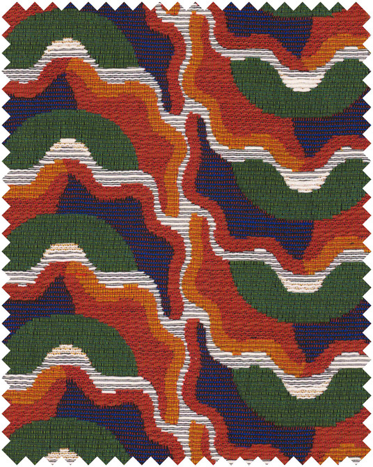 ALMA Woven Fabric (FB00189) by Mind The Gap | FB00189 | TRANSYLVANIAN RHAPSODY | Taupe, Blue, Green, Orange, Red | Meter | 145(±5%)x100 | (W)37 x (L)24.5cm / (W)14.5 x (L)9.6 in | Tumble Wash | 29% Cotton, 33% Acrylic, Other Fibers | Fabric Carolina | https://www.fabriccarolina.com/