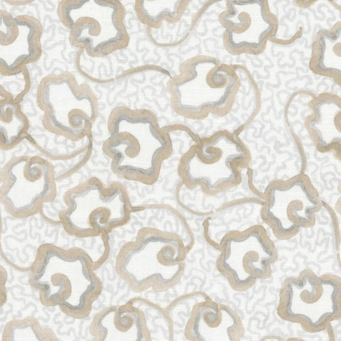 7903 Waterlily 5 Driftwood by Aoc Fabric
