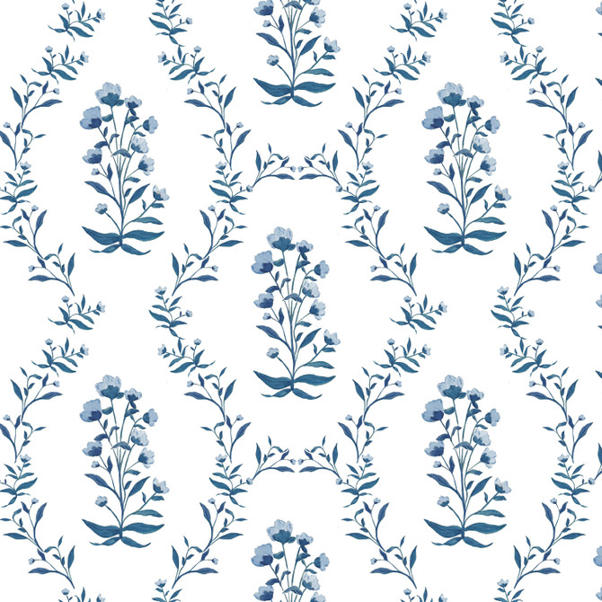 W7907 Perennials 2 Chambray by Aoc Wallcovering