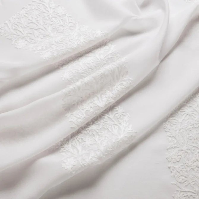 7914 Blackthorn Stripe Sheer 1 Bleach by Wmah Fabric