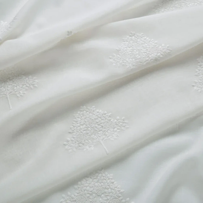 7918 Marigold Tree Sheer 1 Salt by Wmah Fabric