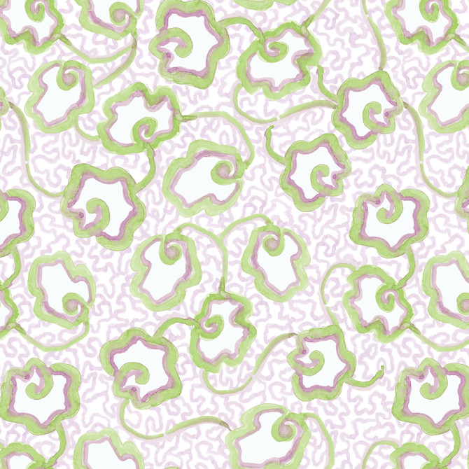 W7903 Waterlily 3 Lilac by Aoc Wallcovering